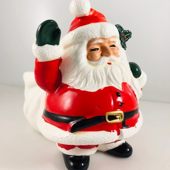 Vintage Other - Vtg Lefton Christmas Santa Claus Figural Planter